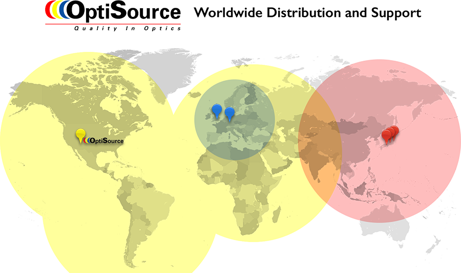 Distribuidores OptiSource en todo el mundo